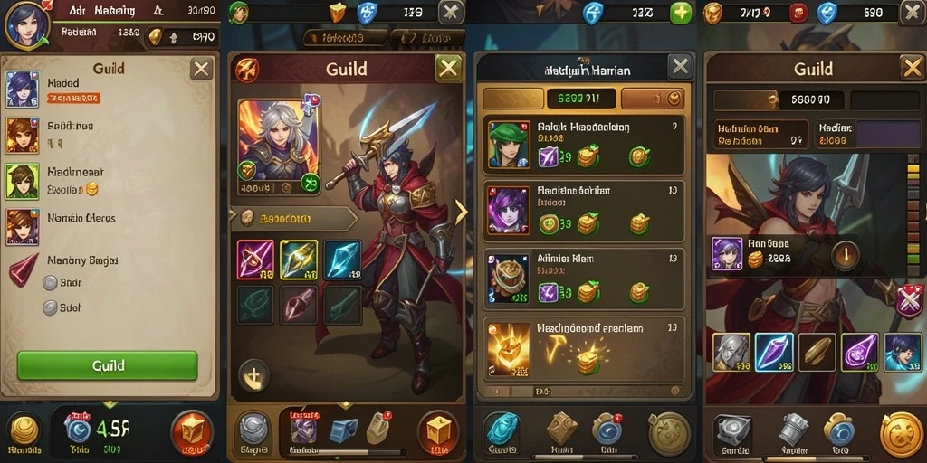 Screenshot menampilkan pahlawan utama dalam aksi pertempuran.