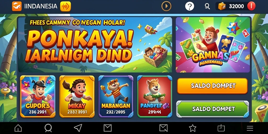 Tampilan awal yang menarik dengan karakter heroik.