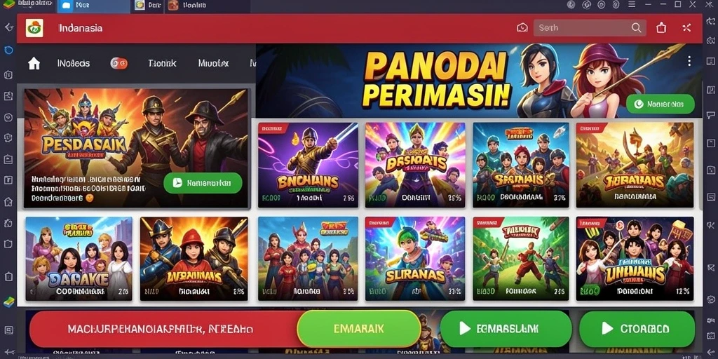 Screenshot menampilkan antarmuka permainan yang menarik.