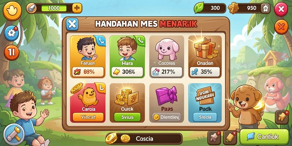 Tampilan utama permainan KITAWD yang menawan.