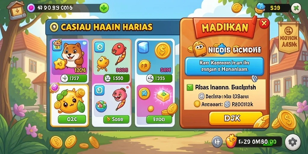Tampilan menu utama LATOTO yang menarik.