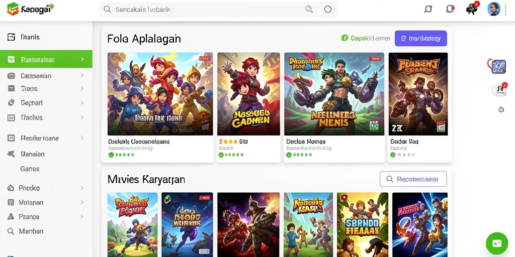 Screenshot 1 menampilkan permainan mini yang menarik dan penuh warna.