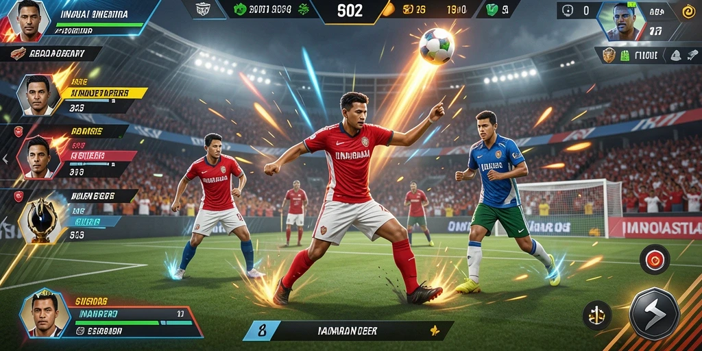Screenshot menunjukkan karakter utama dalam aksi petualangan.
