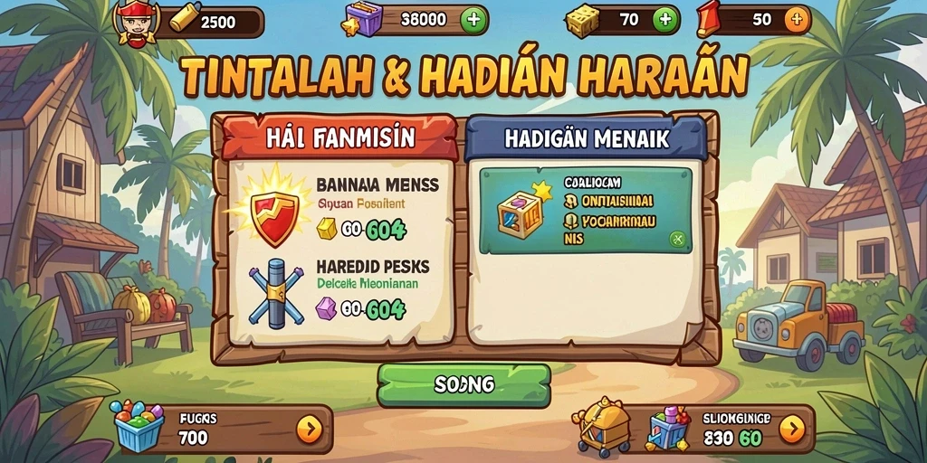 Tangkapan layar fitur permainan slot.