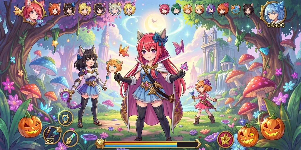 Tampilan awal game yang menarik dan penuh warna.